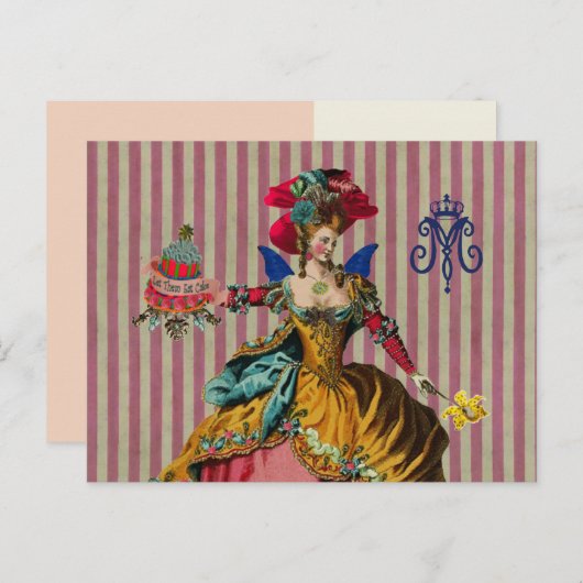 ケーキ食べを焼く~はがき/招待状 ポストカード (正面/裏面)