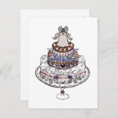 ケーキ食べを焼こう/招待状 インビテーションポストカード (正面/裏面)