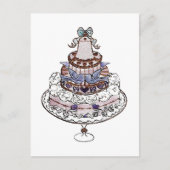 ケーキ食べを焼こう/招待状 インビテーションポストカード (正面)