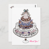 ケーキ食べを焼こう/招待状 ポストカード (正面/裏面)