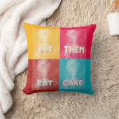 「ケーキ食べを食べよう」：マリー・アントワネット(ポップ・アートのアート) クッション (ブランケット)