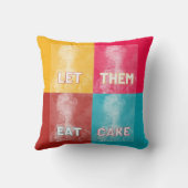 「ケーキ食べを食べよう」：マリー・アントワネット(ポップ・アートのアート) クッション (裏面)