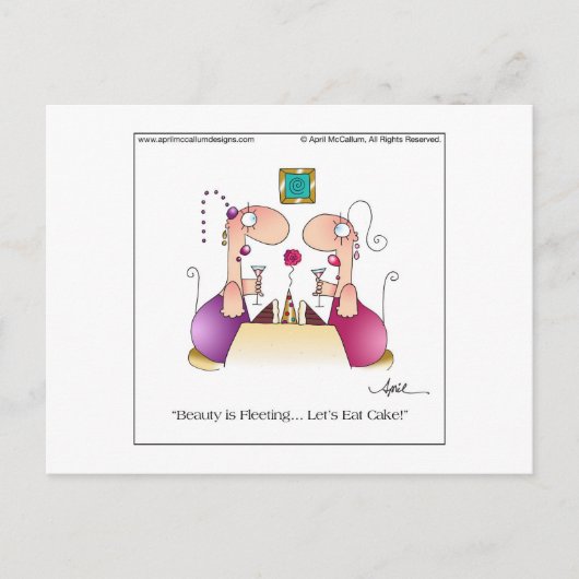ケーキ食べを食べ!April McCallumによるポストカード ポストカード (正面)