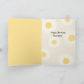 ケーキ食べフラワー誕生日カード カード (内部)