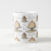 ケーキ食べペストリフランスのー – ヴィンテージスタイル ジャンボコーヒーマグカップ (正面)