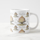 ケーキ食べペストリフランスのー – ヴィンテージスタイル ジャンボコーヒーマグカップ (右)