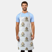 ケーキ食べペストリーシェフにおもしろい任せ エプロン (着用した状態)