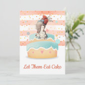 ケーキ食べマリーアントワネット誕生日パーティー 招待状 (スタンド正面)