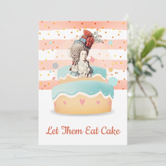 ケーキ食べマリーアントワネット誕生日パーティー 招待状 (スタンド正面)