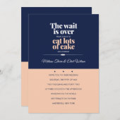 ケーキ食べーフォント結婚式招待状 招待状 (正面/裏面)