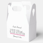 ケーキ食べ披露宴ケーキお願い箱ピンク フェイバーボックス (オープン)