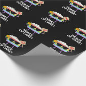 ケーキ食べ物のおもしろい平和プンダークBG ラッピングペーパー (角)