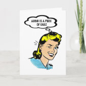 ケーキ食べ誕生日カード カード (正面)