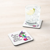 ケーキ食べ誕生日ユーモア コースター (右側)