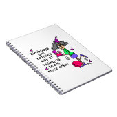 ケーキ食べ誕生日ユーモア ノートブック (右側)