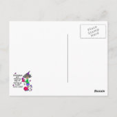 ケーキ食べ誕生日ユーモア ポストカード (裏面)