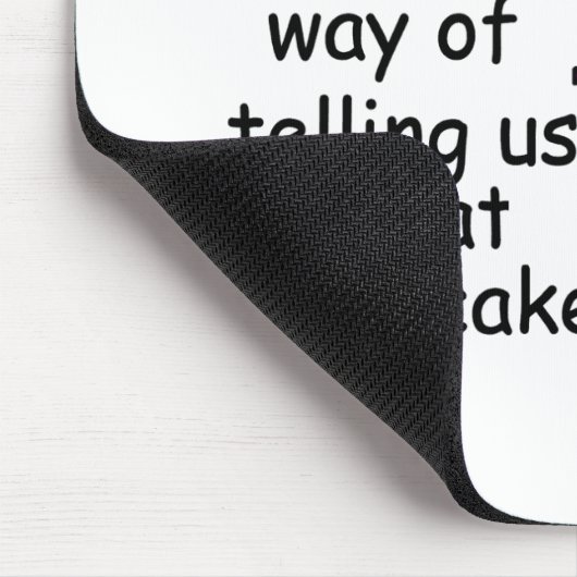 ケーキ食べ誕生日ユーモア マウスパッド (コーナー)