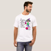 ケーキ食べ誕生日ユーモア Tシャツ (正面フル)