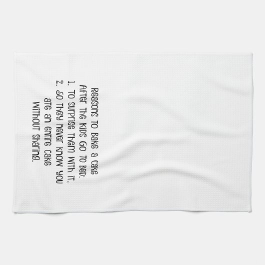 ケーキ-おもしろいな台所タオル--を焼く理由 キッチンタオル (横)