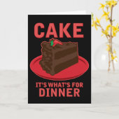 ケーキ、それが何のためにディナー カード (黄色い花)