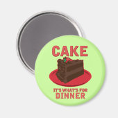ケーキ、それが何のためにディナー マグネット (正面/裏面)