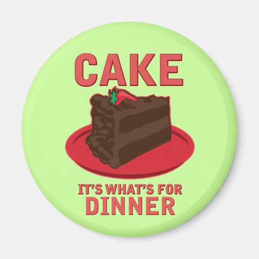 ケーキ、それが何のためにディナー マグネット (正面)
