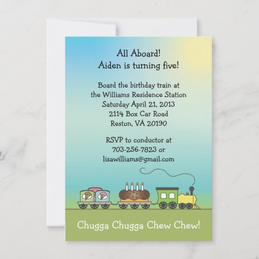 ケーキ&アイスクリーム招待状- 4.5 x 6.25サイズ 招待状 (正面)