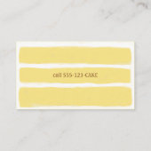 ケーキ&カップケーキ付きパティシシェフおもしろいベーカリー 名刺 (裏面)