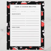 ケーキ&クッキーレシピ挿入 |ブラック&レッドキッチン (裏面)