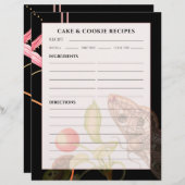 ケーキ&クッキーレシピ |ブラックボタニカルバタフライ (正面/裏面)