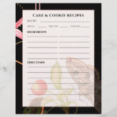 ケーキ&クッキーレシピ |ブラックボタニカルバタフライ (裏面)