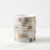 ケーキ&コーヒーヴィンテージエフェメラデクページ コーヒーマグカップ (中央)