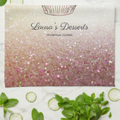 ケーキ&スイーツカップケーキデザートのスイーツエプロン キッチンタオル (折り畳み)