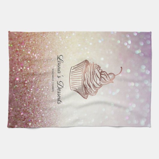 ケーキ&スイーツカップケーキデザートのスイーツエプロン キッチンタオル (横)