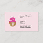 ケーキ&スイーツカップケーキホームベーカリーかわいいバモダンス 名刺 (裏面)