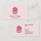 ケーキ&スイーツカップケーキホームベーカリーかわいいバモダンス 名刺 (正面/裏面)