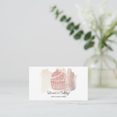 ケーキ&スイーツカップケーキホームベーカリーかわいいバモダンス 名刺 (スタンド正面)