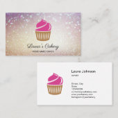 ケーキ&スイーツカップケーキホームベーカリーかわいいモダン 名刺 (正面/裏面)