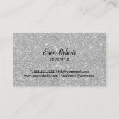 ケーキ&スイーツカップケーキホームベーカリーシルバーグリッター 名刺 (裏面)