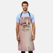 ケーキ&スイーツカップケーキホームベーカリードリッピング金ゴールド エプロン (着用した状態)