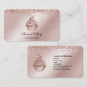 ケーキ&スイーツカップケーキホームベーカリードリッピング金ゴールド 名刺 (正面/裏面)