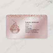 ケーキ&スイーツカップケーキホームベーカリードリッピング金ゴールド 名刺 (裏面)