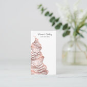 ケーキ&スイーツカップケーキホームベーカリードリッピング金ゴールド 名刺 (スタンド正面)