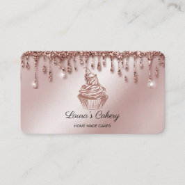 ケーキ&スイーツカップケーキホームベーカリードリッピング金ゴールド 名刺