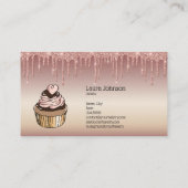ケーキ&スイーツカップケーキホームベーカリードリッピング金ゴールド 名刺 (裏面)