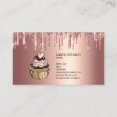 ケーキ&スイーツカップケーキホームベーカリードリッピング金ゴールド 名刺 (裏面)