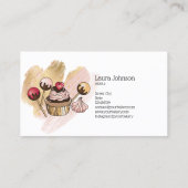 ケーキ&スイーツカップケーキホームベーカリードリッピング金ゴールド 名刺 (裏面)