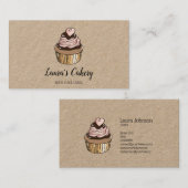 ケーキ&スイーツカップケーキホームベーカリードリッピング金ゴールド 名刺 (正面/裏面)