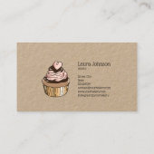 ケーキ&スイーツカップケーキホームベーカリードリッピング金ゴールド 名刺 (裏面)