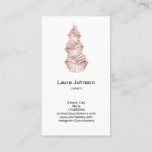 ケーキ&スイーツカップケーキホームベーカリードリッピング金ゴールド 名刺 (裏面)